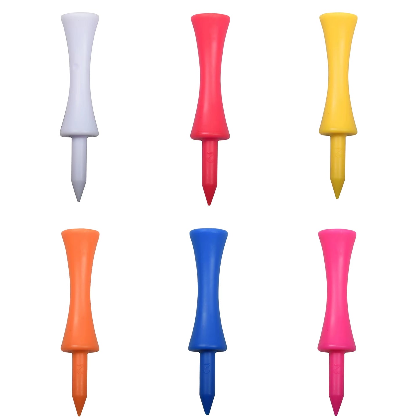 50-Piece Professional 59mm Golf Tees - Premium Golf Practice Accessories and Plastic Ball Holders